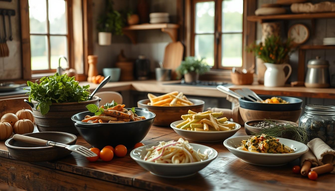 Fresh seasonal cooking dish